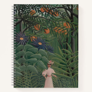 Woman Walking in an Exotic Forest, Henri Rousseau Notebook