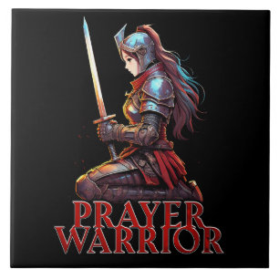 Woman Warrior of Christ 2 Timothy 2:3 Christian  Tile