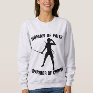 WOMAN WARRIOR OF CHRIST, Ladies Christian T-Shirts