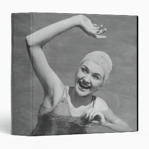 Woman Waving Binder