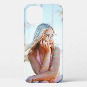 Woman waving her hair by the wind iPhone 12 case