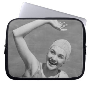 Woman Waving Laptop Sleeve