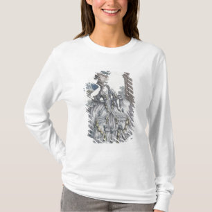 Woman wearing a stylish dress with her hair T-Shirt