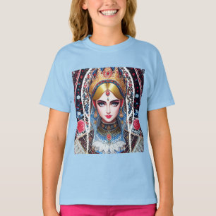 Woman  Wearing  an Ornate Gold Headdress T-Shirt
