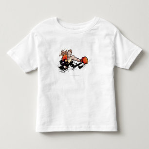 Woman wearing boxing glove toddler t-shirt