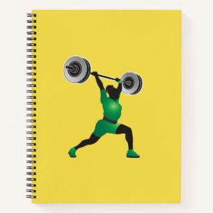 Woman Weightlifting Spiral Notebook