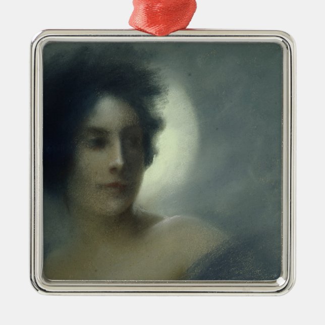 Woman with a Crescent Moon or, The Eclipse, 1888 Metal Ornament (Front)