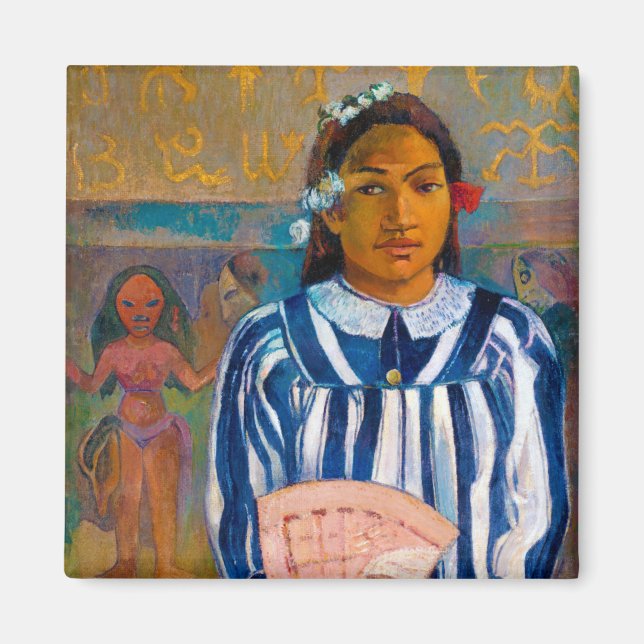 Woman with A Fan, Gauguin Magnet (Front)