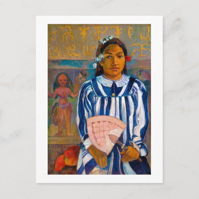 Woman with A Fan, Gauguin Postcard (Front)