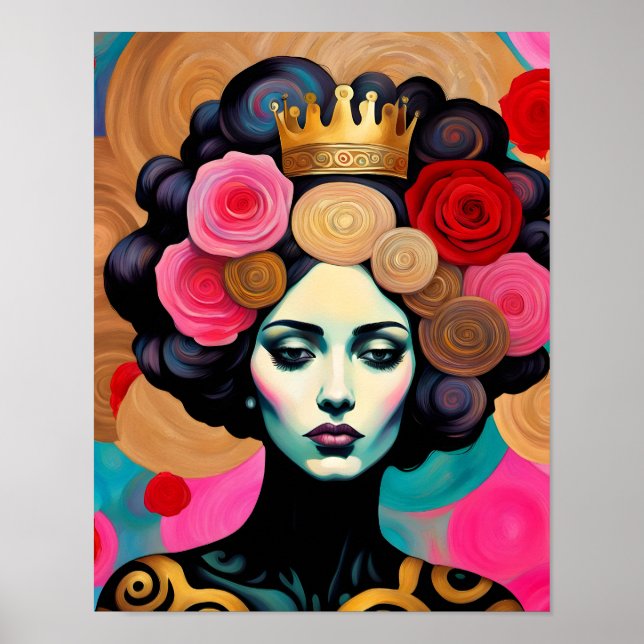 Woman With a Gold Crown Poster (Front)