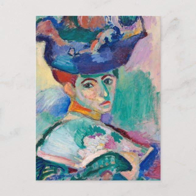 Woman With a Hat by Henri Matisse Holiday Postcard (Front)