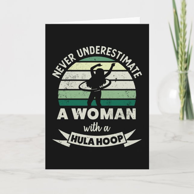 Woman with a Hula Hoop Funny hooping Gifts Mom Card (Front)