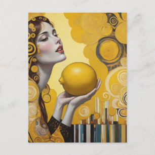 Woman with a Lemon Postcard