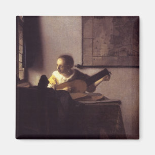 Woman with a Lute Magnet
