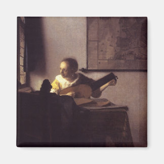 Woman with a Lute Magnet