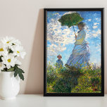 Woman with a Parasol by Claude Monet Poster<br><div class="desc">At its purest, impressionism was attuned to landscape painting, a subject Monet favored. In Woman with a Parasol – Madame Monet and Her Son, his skill as a figure painter is equally evident. The artist intended the work to convey the feeling of a casual family outing rather than a formal...</div>