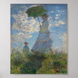 Woman with a Parasol by Monet Poster