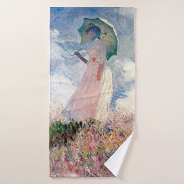 Woman with a Parasol, Claude Monet, 1886 Bath Towel (Bath Towel)