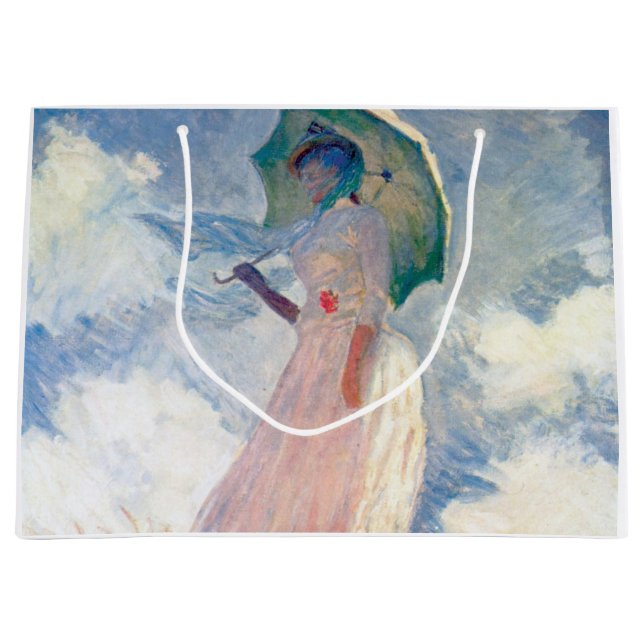 Woman with a Parasol, Claude Monet, 1886 Large Gift Bag (Front)