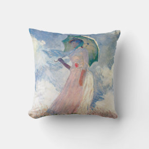 Woman with a Parasol, Claude Monet, 1886 Throw Pillow