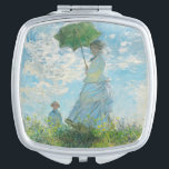 Woman with a Parasol  Claude Monet   Compact Mirror<br><div class="desc">Woman with a Parasol -  Madame Monet and Her Son. Claude Monet. 1875. Reproduction of famous works of art  images in the public domain.</div>