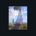 Woman with a Parasol Claude Monet Fine Art Canvas Print<br><div class="desc">Woman with a Parasol, or Madam Monet and Her Son, are the two titles used for this popular classic Impressionism painting by French artist, Claude Monet, c. 1875. It is an Impressionist style everyday family scene portrait of Claude Monet's wife, Camille and their son, out for a stroll on a...</div>