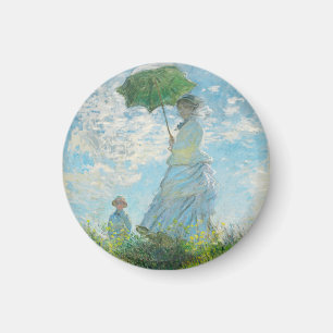 Woman with a Parasol  Claude Monet  Magnet