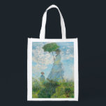Woman with a Parasol  Claude Monet   Reusable Grocery Bag<br><div class="desc">Woman with a Parasol -  Madame Monet and Her Son. Claude Monet. 1875. Reproduction of famous works of art  images in the public domain.</div>