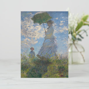 Woman with a Parasol French Landscape Invitation