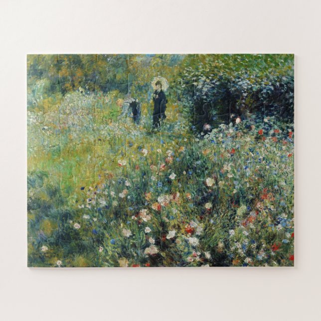 Woman with a Parasol in a Garden by Auguste Renoir Jigsaw Puzzle (Horizontal)