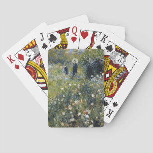 Woman with a Parasol in a Garden by Auguste Renoir Playing Cards