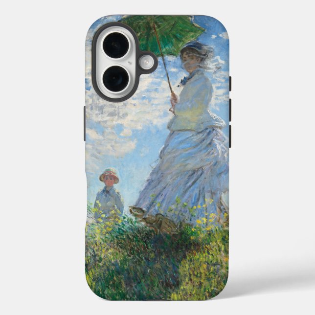 Woman with a Parasol, Madame Monet and Her Son Case-Mate iPhone Case (Back)