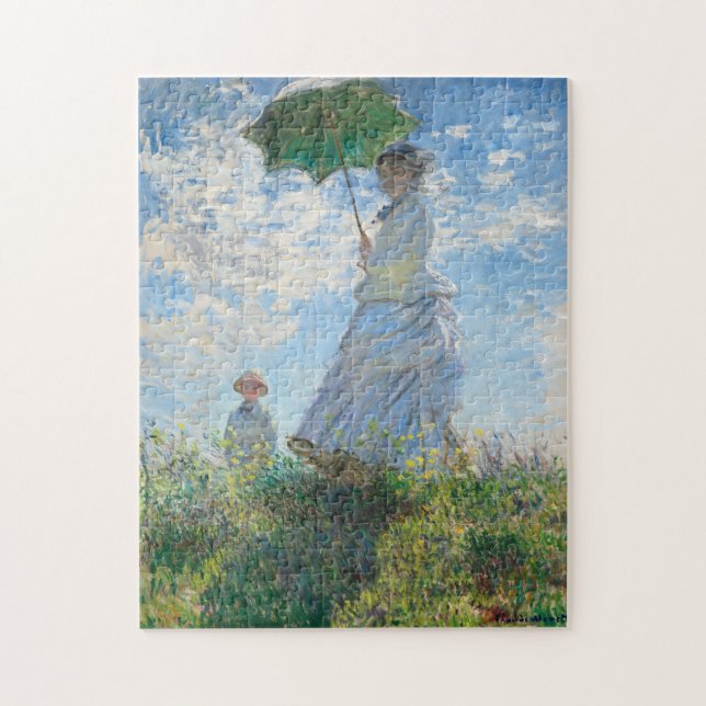 Woman with a Parasol, Madame Monet and Her Son Jigsaw Puzzle (Vertical)