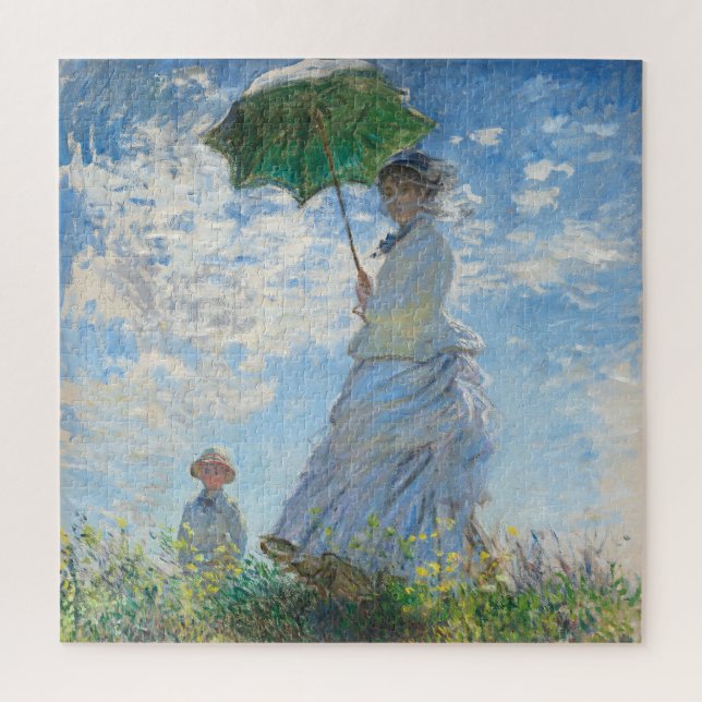 Woman with a Parasol, Madame Monet and Her Son Jigsaw Puzzle (Vertical)