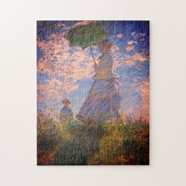 Woman with a Parasol - Madame Monet and Her Son Jigsaw Puzzle (Vertical)