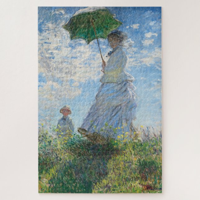 Woman with a Parasol, Madame Monet and Her Son Jigsaw Puzzle (Vertical)