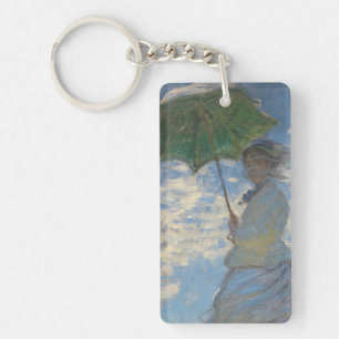 Woman with a Parasol - Madame Monet and Her Son Keychain