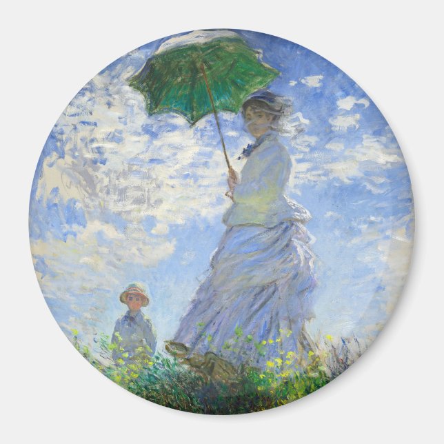 Woman with a Parasol, Madame Monet and Her Son Magnet (Front)