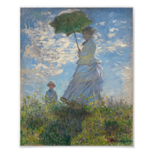 Woman with a Parasol - Madame Monet and Her Son Photo Print
