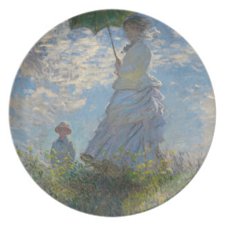 Woman with a Parasol - Madame Monet and Her Son Plate