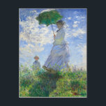 Woman with a Parasol, Madame Monet and Her Son Postcard<br><div class="desc">Woman with a Parasol,  Madame Monet and Her Son by Claude Monet Vintage Fine Art</div>