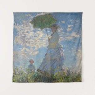 Woman with a Parasol - Madame Monet and Her Son Tapestry