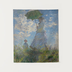 Woman with a Parasol - Madame Monet and Her Son Tapestry