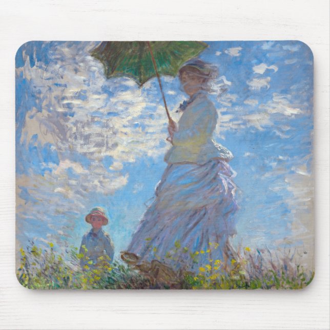 Woman with a Parasol, Monet Mouse Pad (Front)