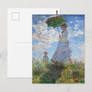 Woman with a Parasol Monet Postcard