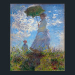 Woman with a Parasol, Monet Poster<br><div class="desc">Oscar-Claude Monet (14 November 1840 – 5 December 1926) was a French painter, a founder of French Impressionist painting and the most consistent and prolific practitioner of the movement's philosophy of expressing one's perceptions before nature, especially as applied to plein air landscape painting. The term ""Impressionism"" is derived from the...</div>