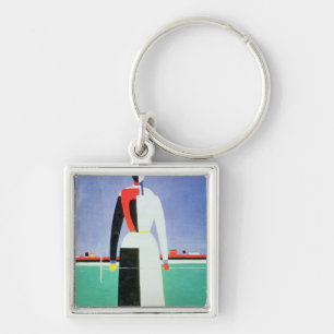 Woman with a Rake, c.1928-32 Keychain