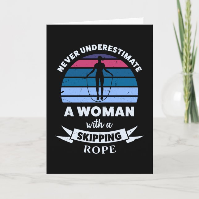 Woman with a Skipping Rope Mom Gift Wife Card (Front)