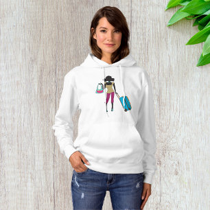 Woman With A Suitcase Hoodie
