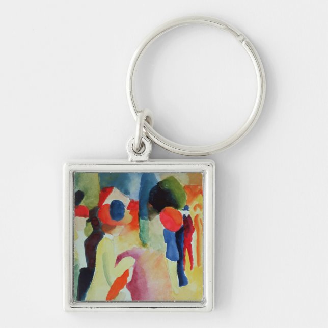 Woman with a Yellow Jacket, 1913 Keychain (Front)